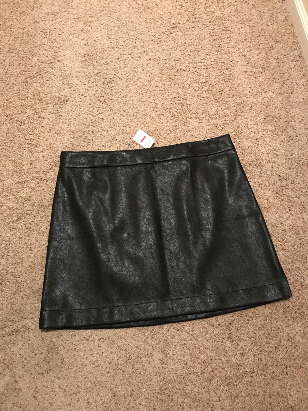 Faux leather skirt